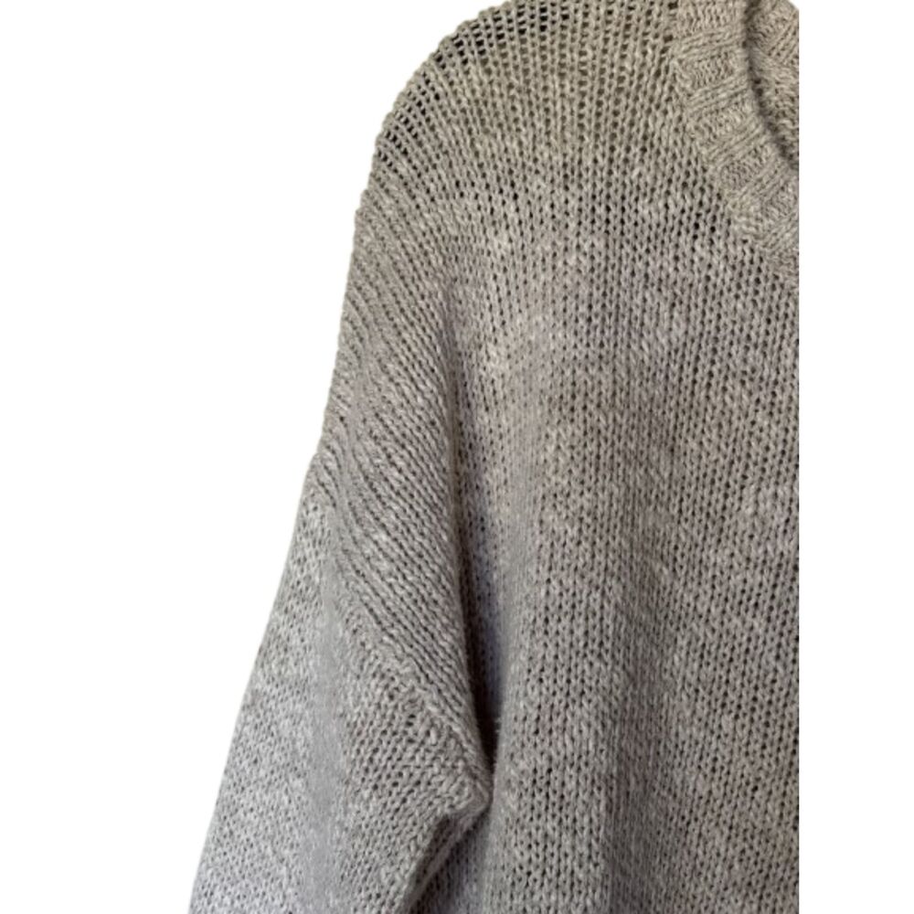 Vince Boxy Drop Shoulder Cotton Linen Sweater Oatmeal Cream Size Small - Picture 7 of 8